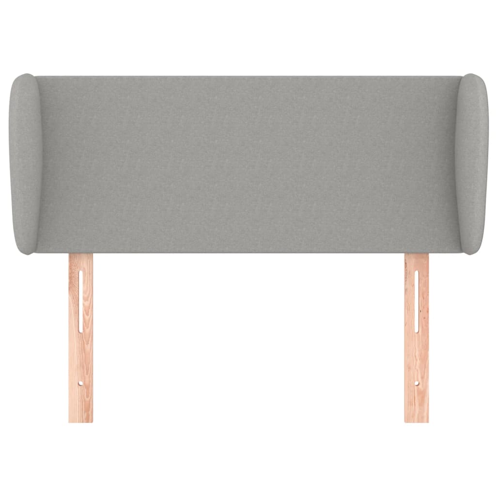 vidaXL Tăblie de pat cu aripioare gri deschis 83x23x78/88 cm textil