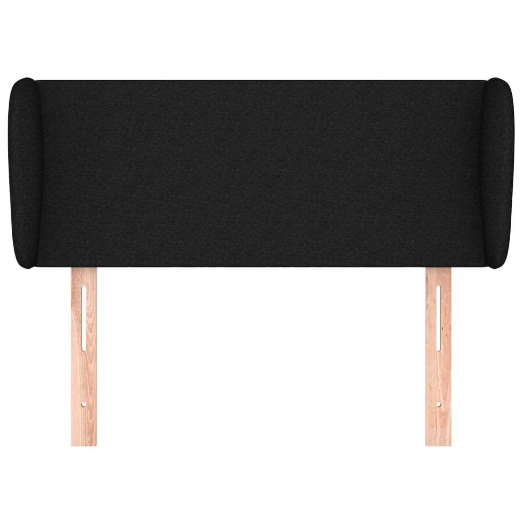 vidaXL Tăblie de pat cu aripioare negru 83x23x78/88 cm material textil