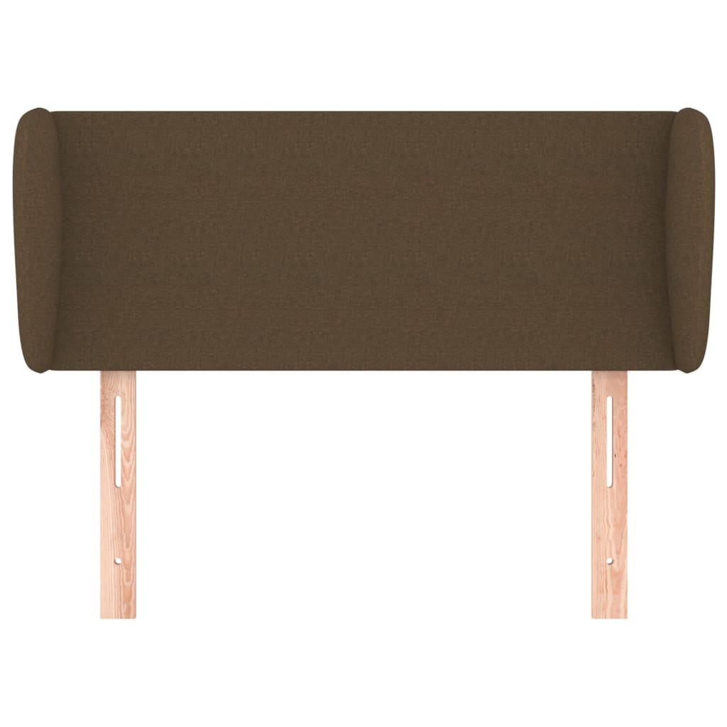 vidaXL Tăblie de pat cu aripioare maro închis 83x23x78/88 cm textil