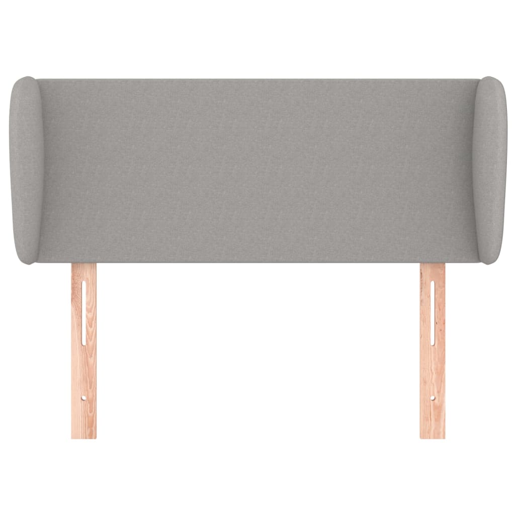 vidaXL Tăblie de pat cu aripioare gri deschis 93x23x78/88 cm textil
