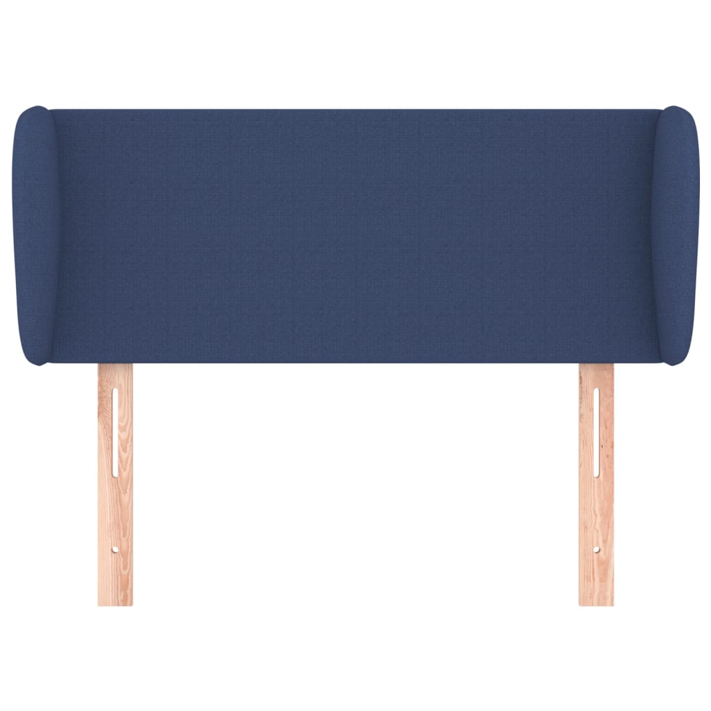 vidaXL Tăblie de pat cu aripioare albastru 93x23x78/88 cm textil vidaXL Tăblie de pat cu aripioare albastru 93x23x78/88 cm textil