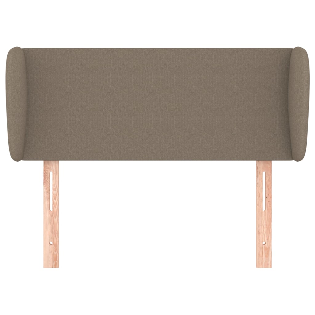vidaXL Tăblie de pat cu aripioare gri taupe 103x23x78/88 cm textil