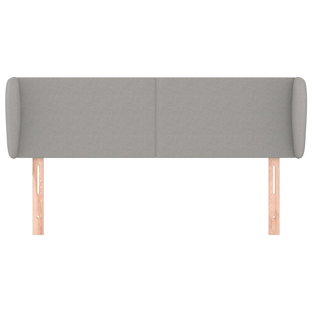 vidaXL Tăblie de pat cu aripioare gri deschis 147x23x78/88 cm textil vidaXL Tăblie de pat cu aripioare gri deschis 147x23x78/88 cm textil