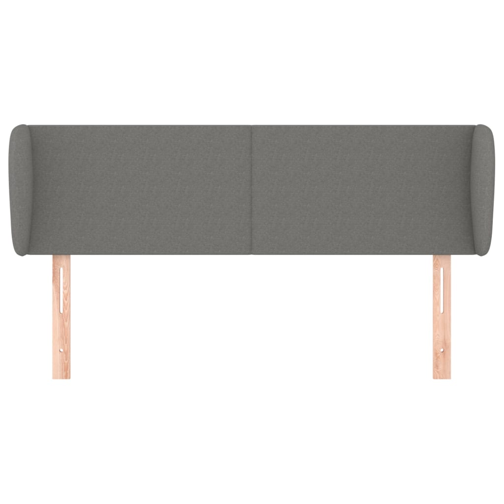 vidaXL Tăblie de pat cu aripioare gri închis 147x23x78/88 cm textil vidaXL Tăblie de pat cu aripioare gri închis 147x23x78/88 cm textil