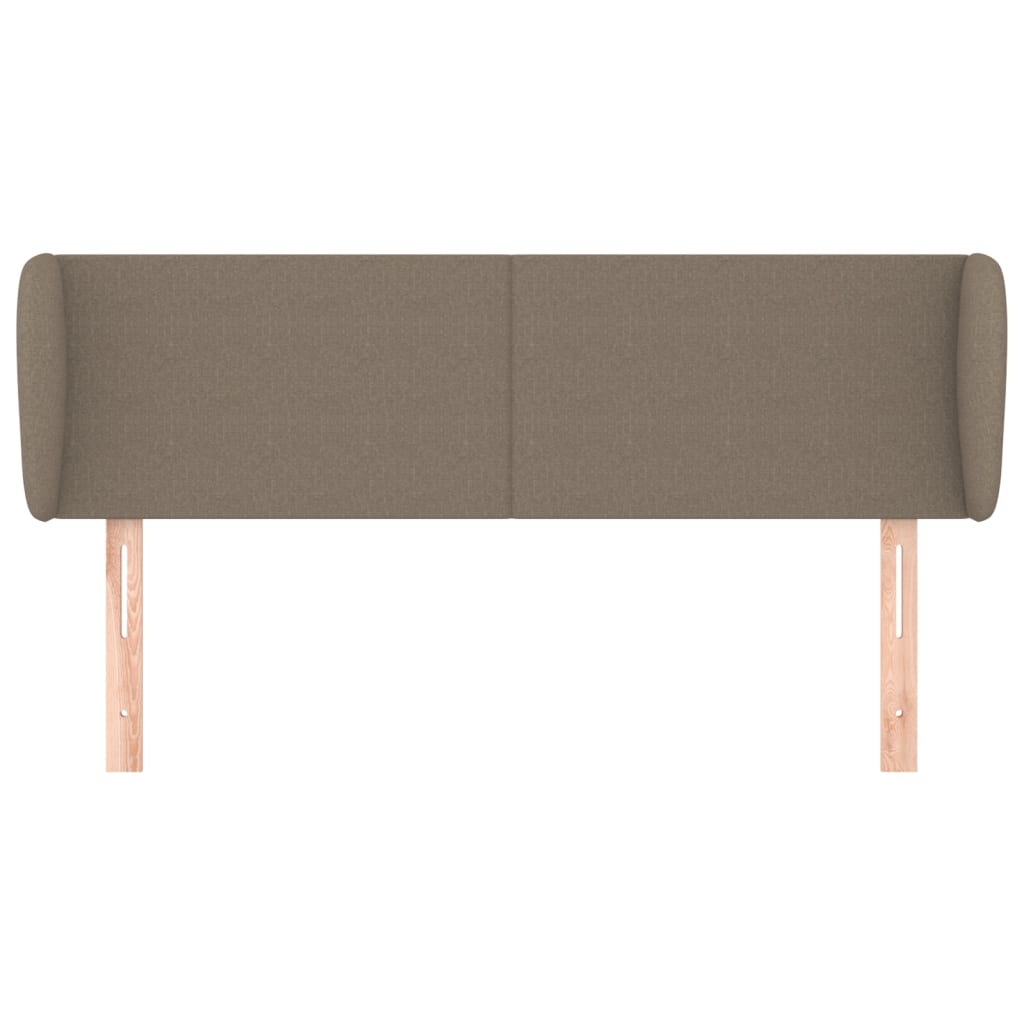vidaXL Tăblie de pat cu aripioare gri taupe 147x23x78/88 cm textil