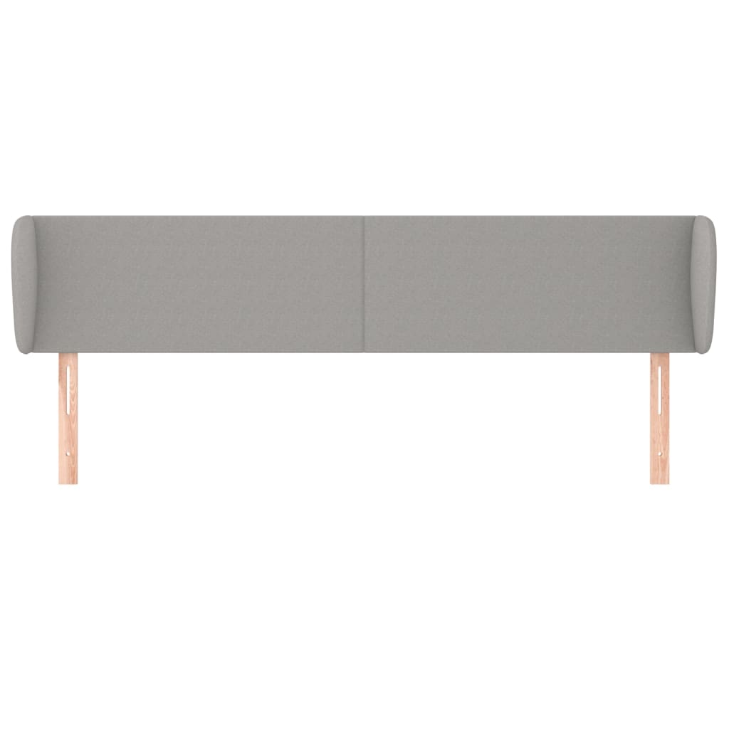 vidaXL Tăblie de pat cu aripioare gri deschis 163x23x78/88 cm textil