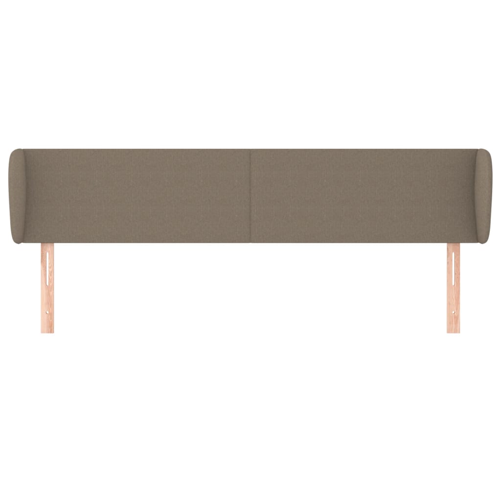vidaXL Tăblie de pat cu aripioare gri taupe 163x23x78/88 cm textil