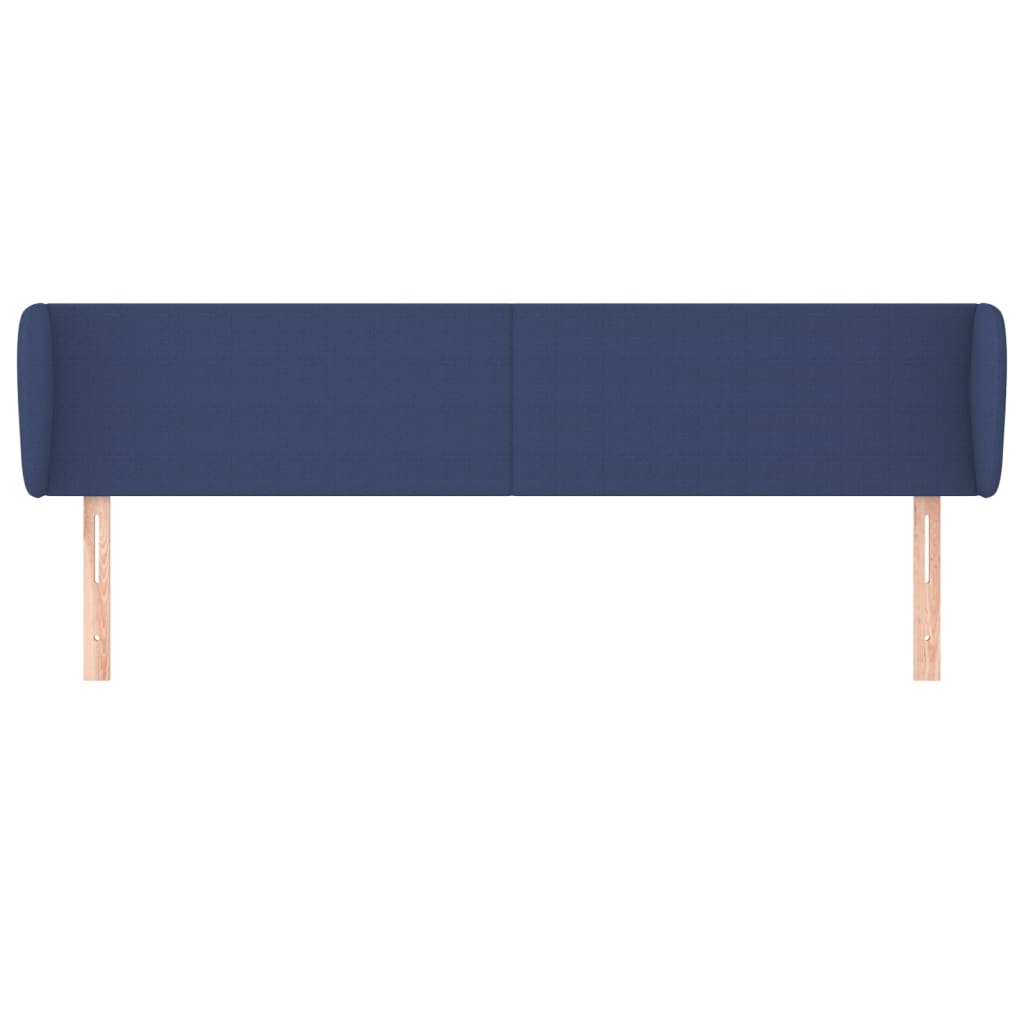 vidaXL Tăblie de pat cu aripioare, albastru, 163x23x78/88 cm textil vidaXL Tăblie de pat cu aripioare, albastru, 163x23x78/88 cm textil