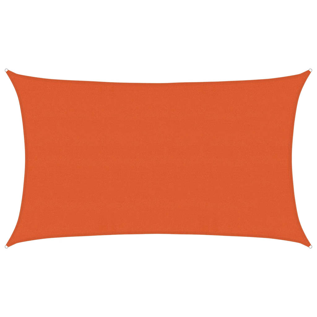 vidaXL Pânză parasolar, portocaliu dreptunghiular 5x8m HDPE 160 g/m²