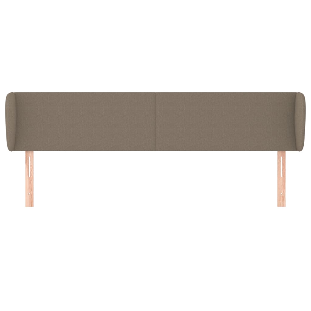 vidaXL Tăblie de pat cu aripioare gri taupe 183x23x78/88 cm textil