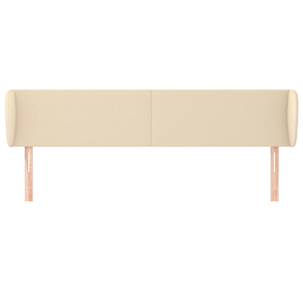 vidaXL Tăblie de pat cu aripioare crem 183x23x78/88 cm material textil vidaXL Tăblie de pat cu aripioare crem 183x23x78/88 cm material textil