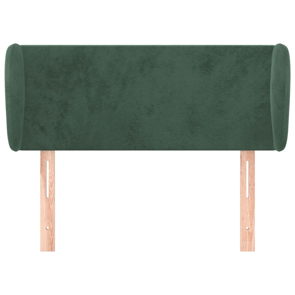 vidaXL Tăblie de pat cu aripioare verde închis 83x23x78/88 cm catifea