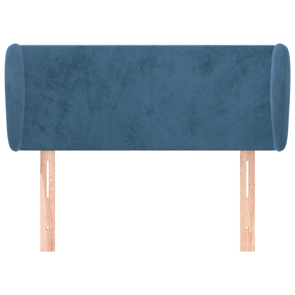 vidaXL Tăblie pat cu aripioare albastru închis 93x23x78/88 cm textil vidaXL Tăblie pat cu aripioare albastru închis 93x23x78/88 cm textil
