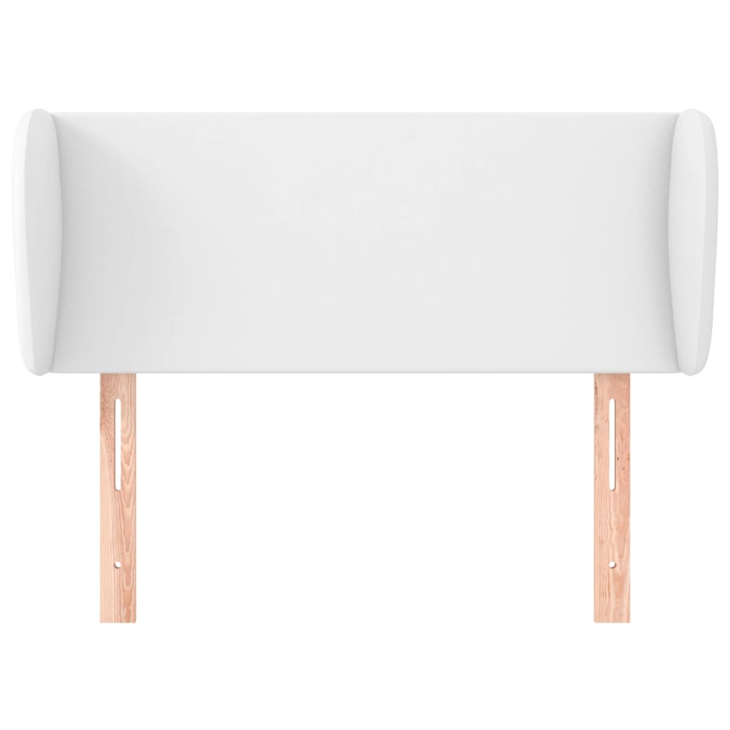 vidaXL Tăblie de pat cu aripioare alb 83x23x78/88 cm piele ecologică vidaXL Tăblie de pat cu aripioare alb 83x23x78/88 cm piele ecologică