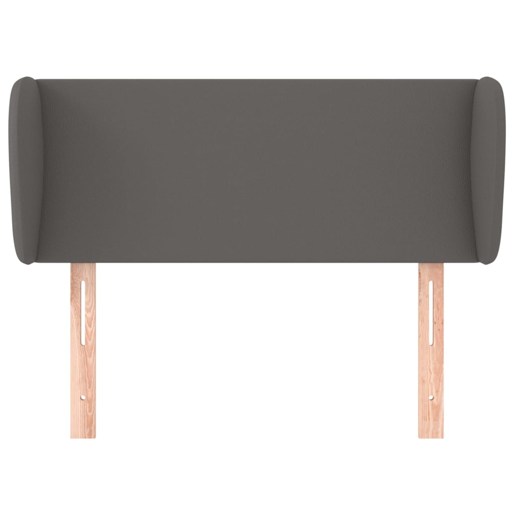 vidaXL Tăblie de pat cu aripioare gri 83x23x78/88 cm piele ecologică