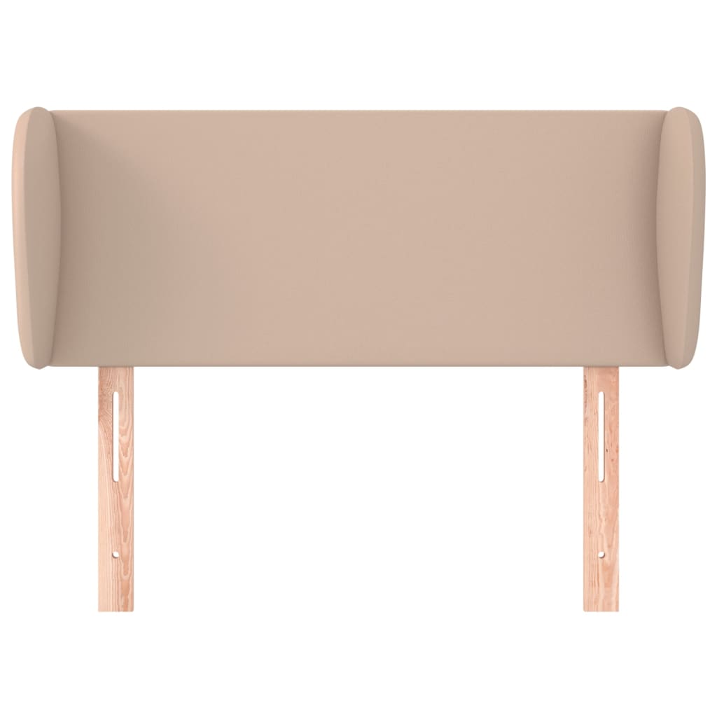 vidaXL Tăblie pat cu aripioare cappuccino 93x23x78/88 cm piele eco vidaXL Tăblie pat cu aripioare cappuccino 93x23x78/88 cm piele eco