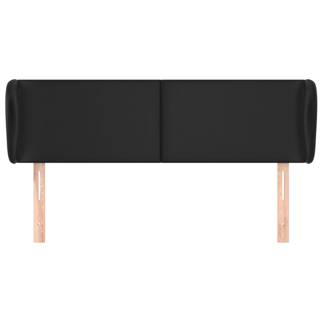 vidaXL Tăblie de pat cu aripioare gri 147x23x78/88 cm piele ecologică