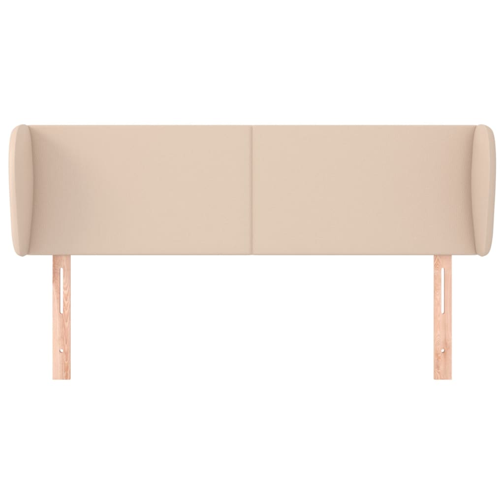 vidaXL Tăblie pat cu aripioare cappuccino 147x23x78/88cm piele eco