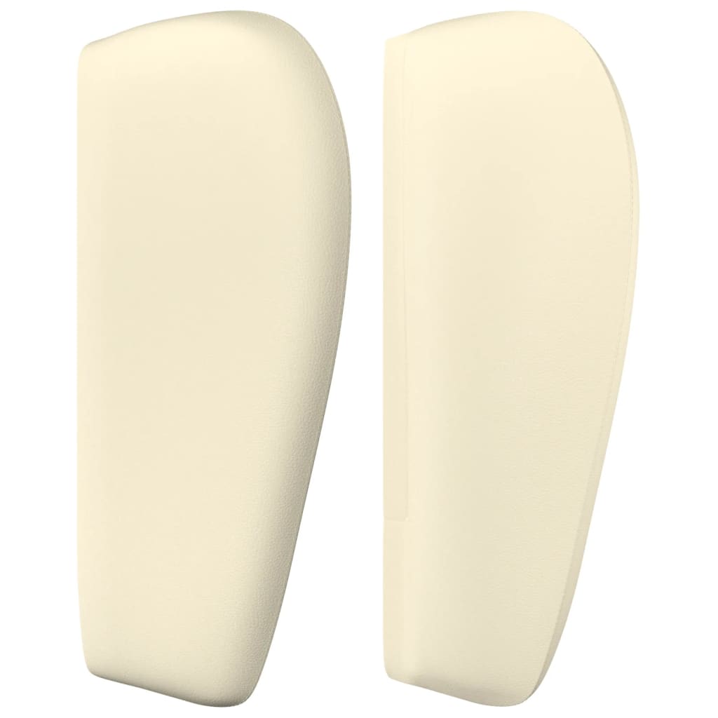 vidaXL Tăblie de pat cu aripioare crem 163x23x78/88 cm piele ecologică