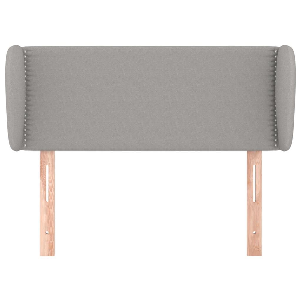 vidaXL Tăblie de pat cu aripioare gri deschis 103x23x78/88 cm textil vidaXL Tăblie de pat cu aripioare gri deschis 103x23x78/88 cm textil