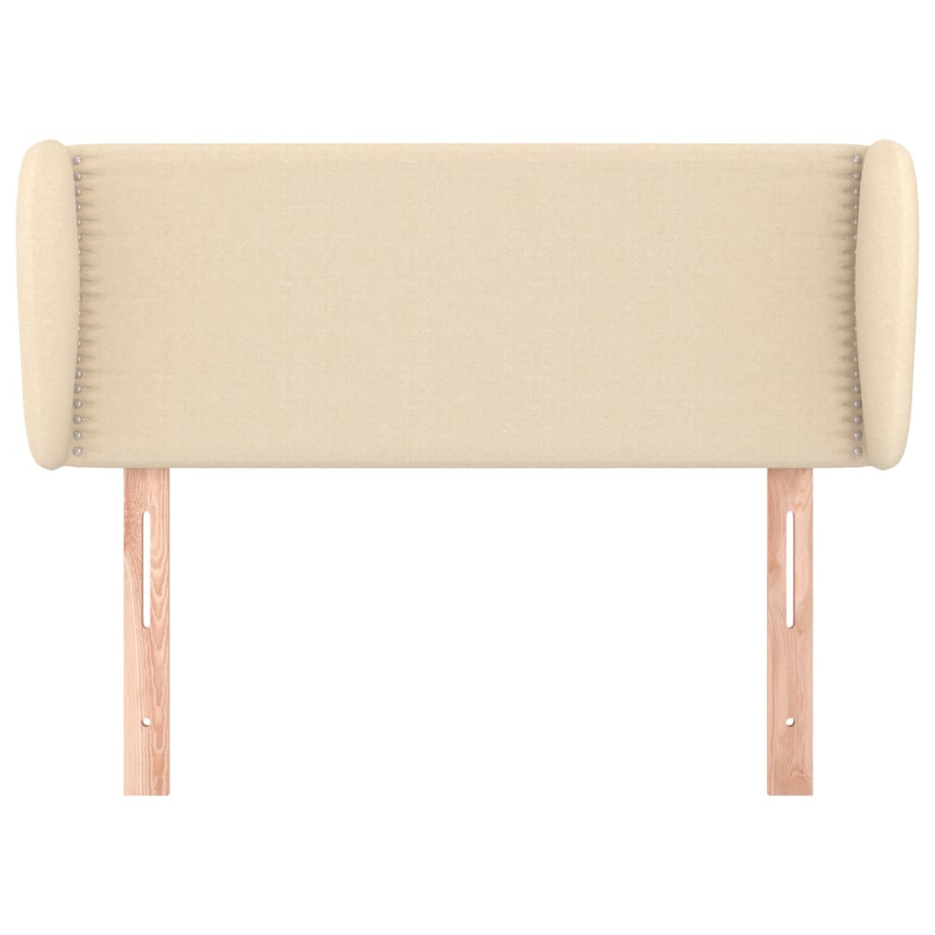vidaXL Tăblie de pat cu aripioare crem 103x23x78/88 cm textil vidaXL Tăblie de pat cu aripioare crem 103x23x78/88 cm textil