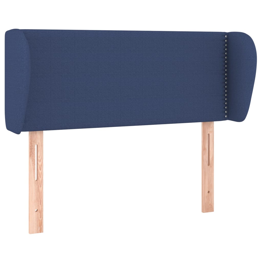 vidaXL Tăblie de pat cu aripioare, albastru, 103x23x78/88 cm textil vidaXL Tăblie de pat cu aripioare, albastru, 103x23x78/88 cm textil