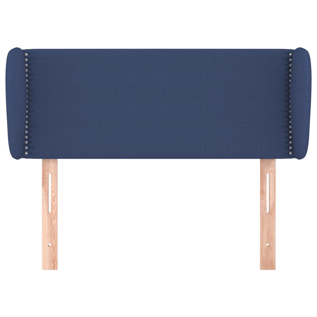 vidaXL Tăblie de pat cu aripioare, albastru, 103x23x78/88 cm textil vidaXL Tăblie de pat cu aripioare, albastru, 103x23x78/88 cm textil