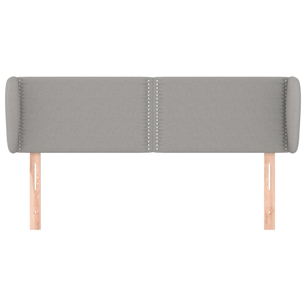 vidaXL Tăblie de pat cu aripioare gri deschis 147x23x78/88 cm textil vidaXL Tăblie de pat cu aripioare gri deschis 147x23x78/88 cm textil