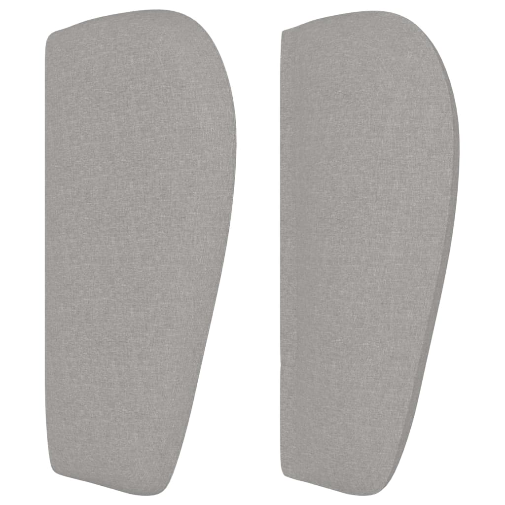 vidaXL Tăblie de pat cu aripioare gri deschis 147x23x78/88 cm textil vidaXL Tăblie de pat cu aripioare gri deschis 147x23x78/88 cm textil