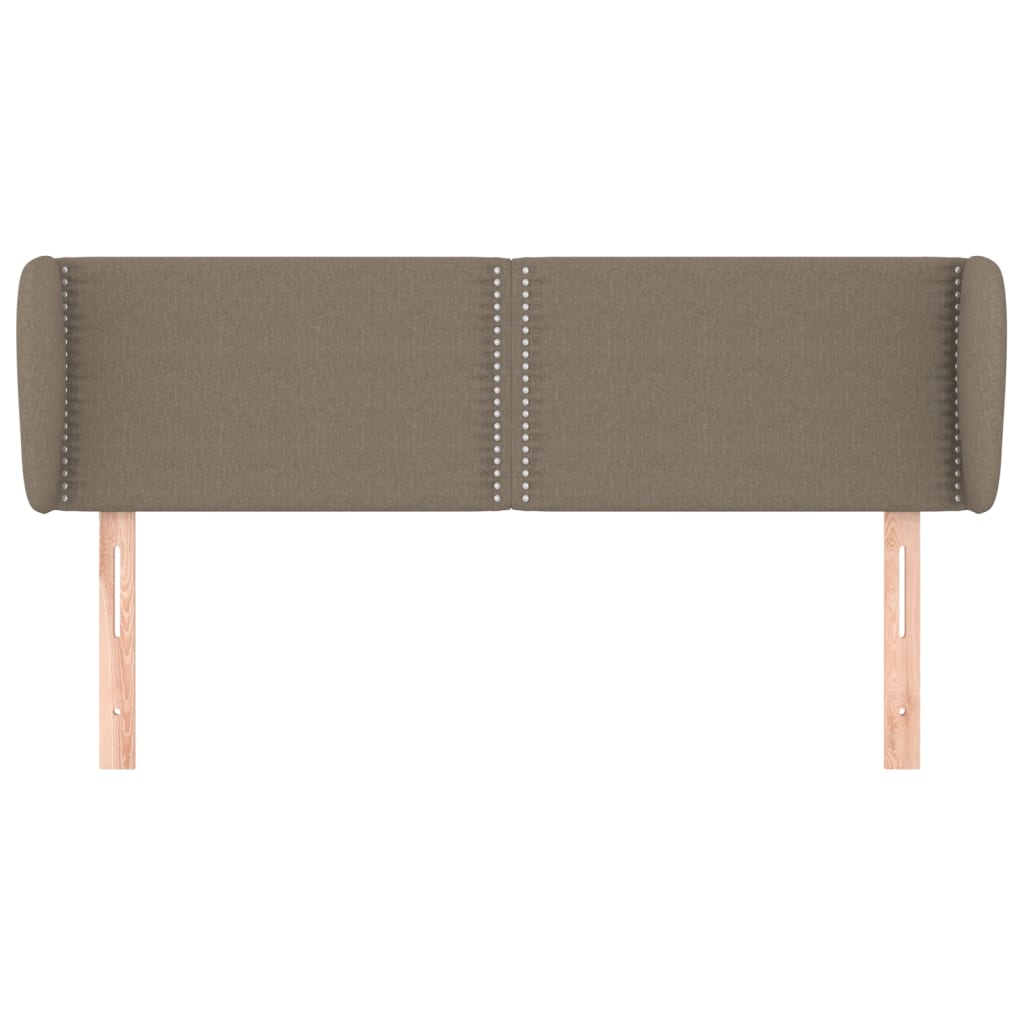vidaXL Tăblie de pat cu aripioare gri taupe 147x23x78/88 cm textil
