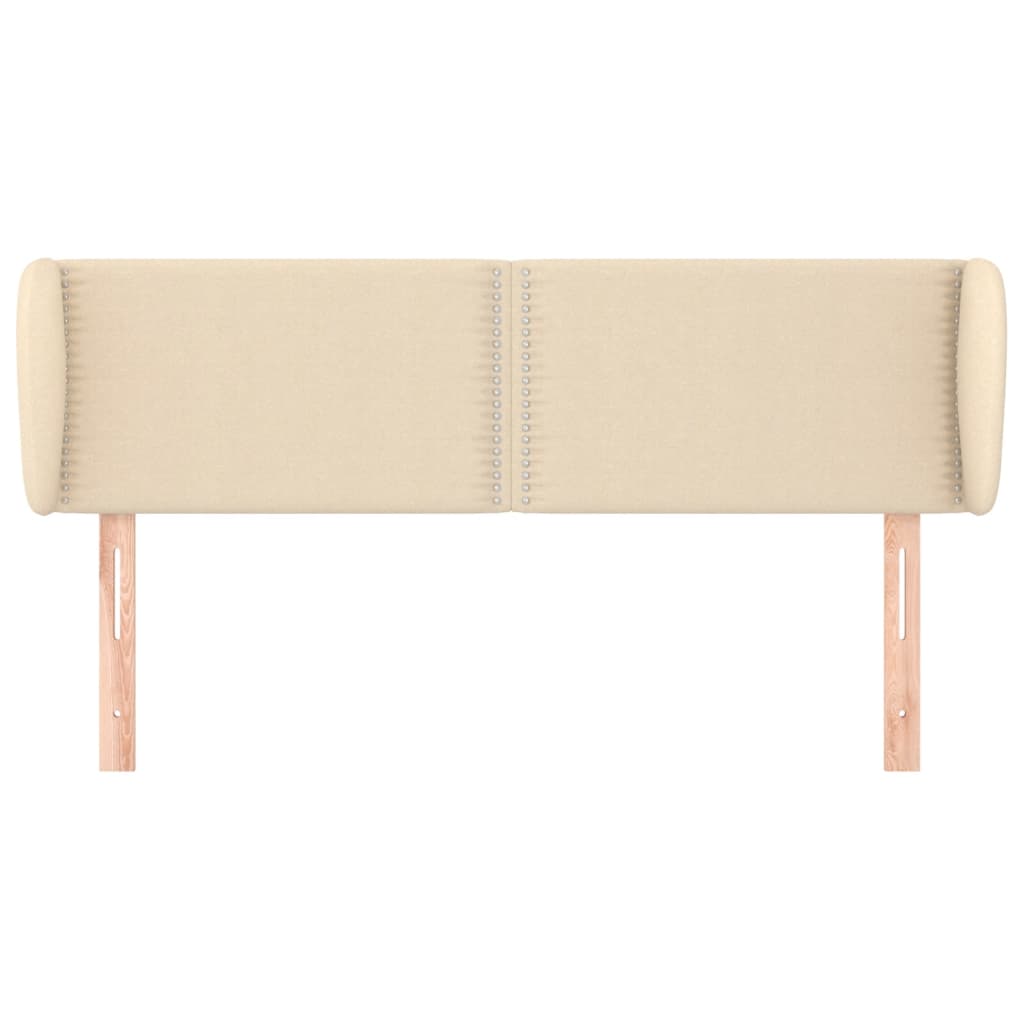 vidaXL Tăblie de pat cu aripioare crem 147x23x78/88 cm material textil vidaXL Tăblie de pat cu aripioare crem 147x23x78/88 cm material textil