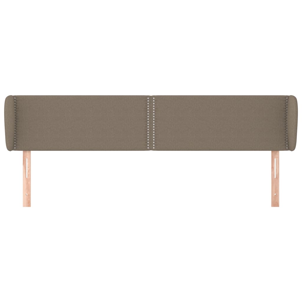 vidaXL Tăblie de pat cu aripioare gri taupe 163x23x78/88 cm textil