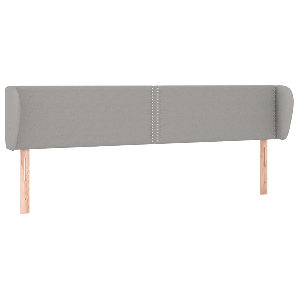 vidaXL Tăblie de pat cu aripioare gri deschis 183x23x78/88 cm textil