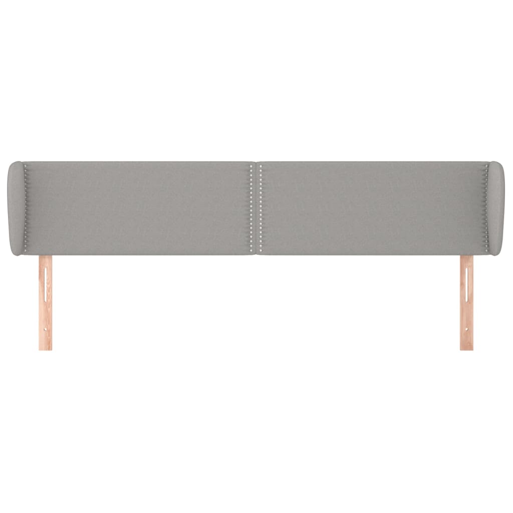 vidaXL Tăblie de pat cu aripioare gri deschis 183x23x78/88 cm textil