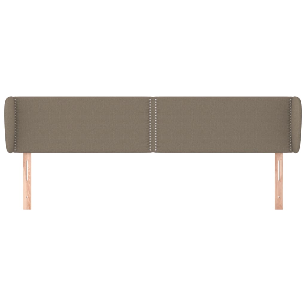 vidaXL Tăblie de pat cu aripioare gri taupe 183x23x78/88 cm textil