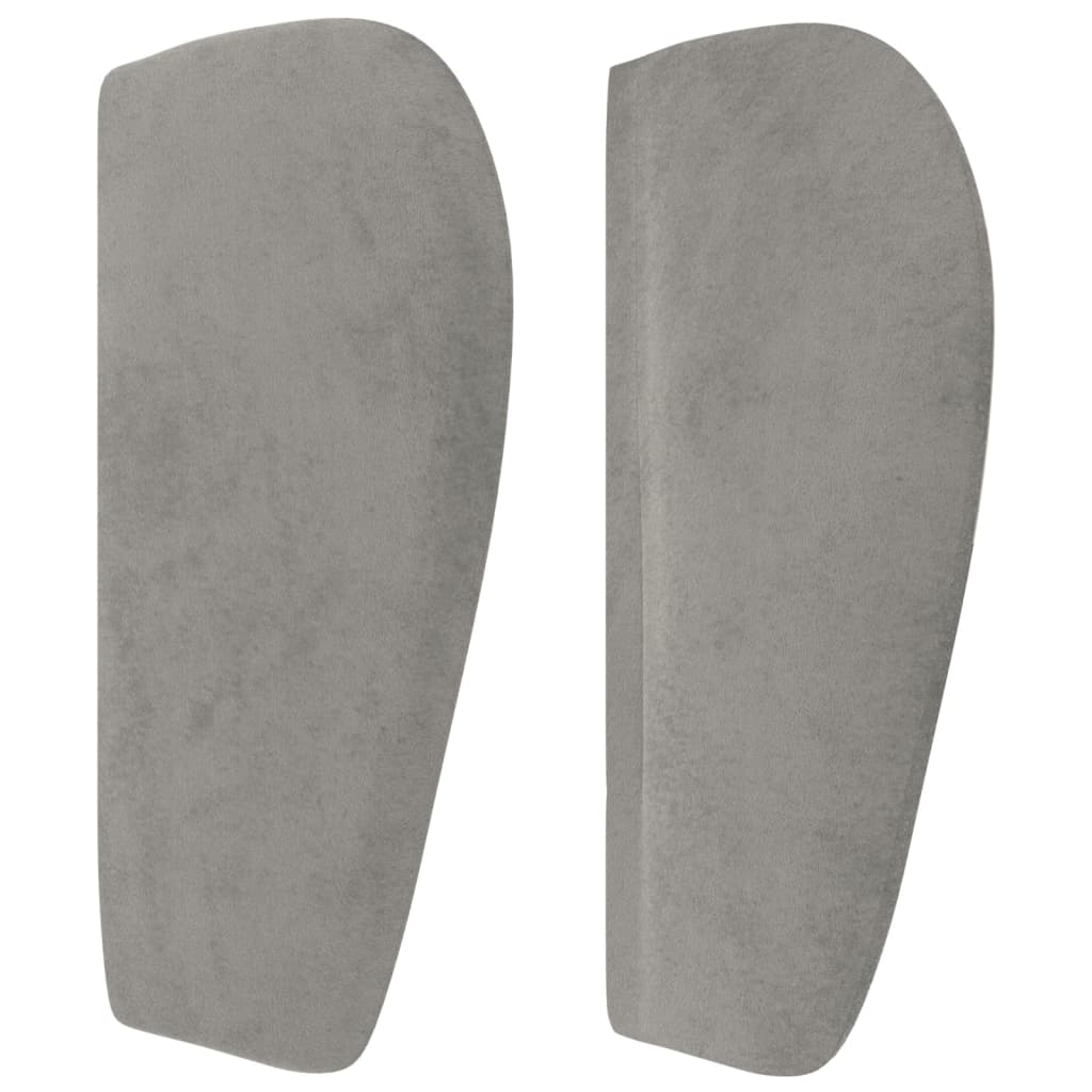 vidaXL Tăblie de pat cu aripioare gri deschis 103x23x78/88 cm catifea vidaXL Tăblie de pat cu aripioare gri deschis 103x23x78/88 cm catifea