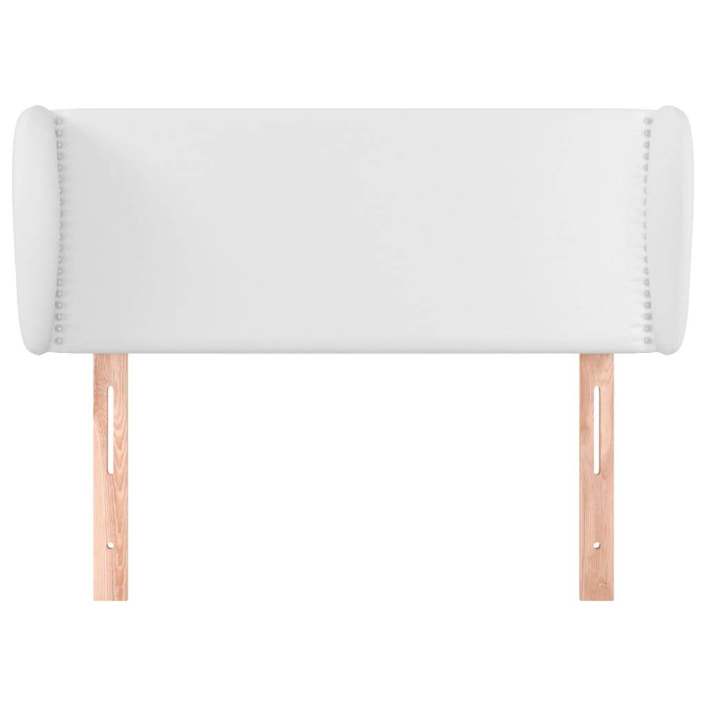 vidaXL Tăblie de pat cu aripioare alb 83x23x78/88 cm piele ecologică