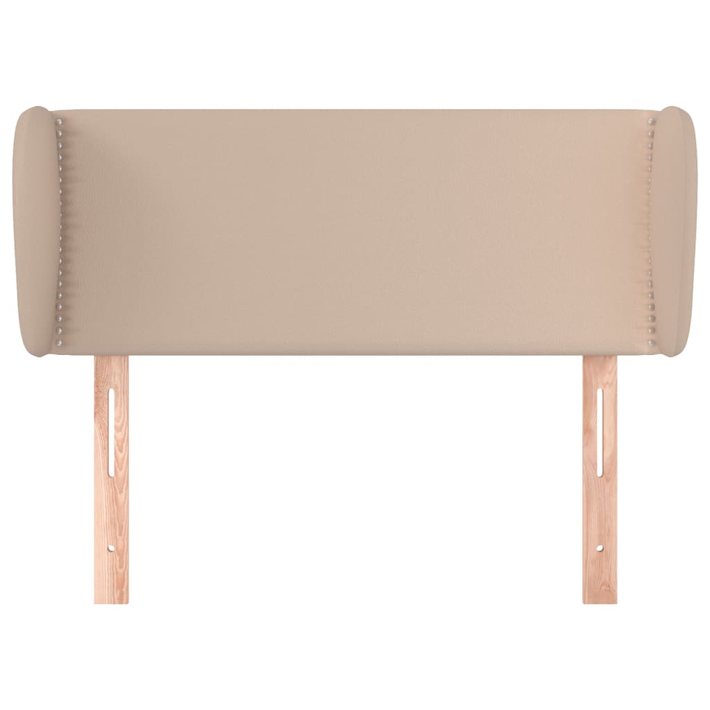 vidaXL Tăblie pat cu aripioare cappuccino 83x23x78/88 cm piele eco vidaXL Tăblie pat cu aripioare cappuccino 83x23x78/88 cm piele eco