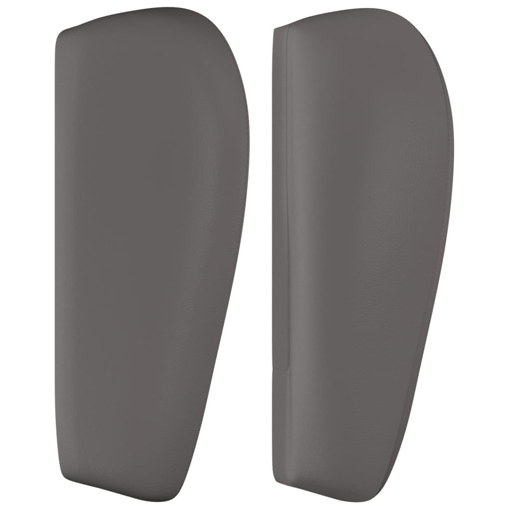 vidaXL Tăblie de pat cu aripioare gri 93x23x78/88 cm piele ecologică