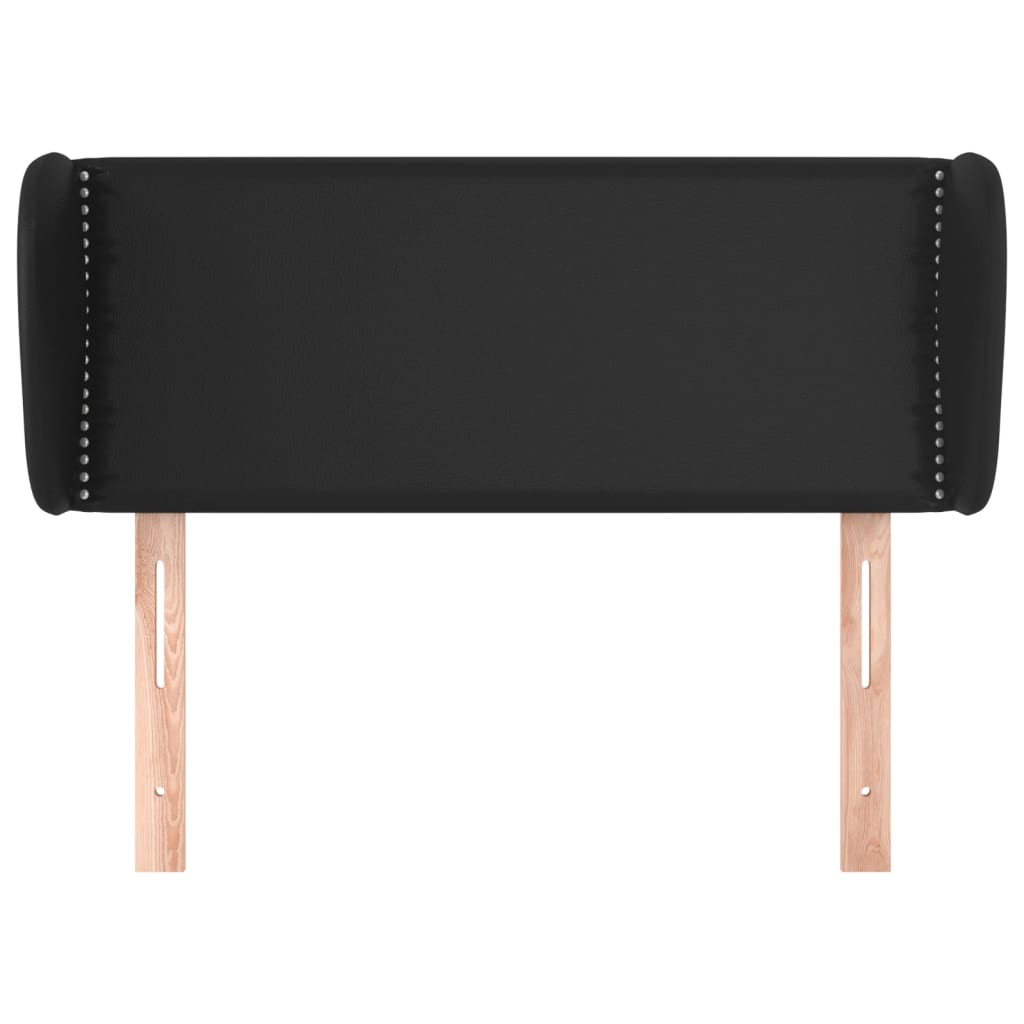 vidaXL Tăblie de pat cu aripioare negru 103x23x78/88cm piele ecologică vidaXL Tăblie de pat cu aripioare negru 103x23x78/88cm piele ecologică