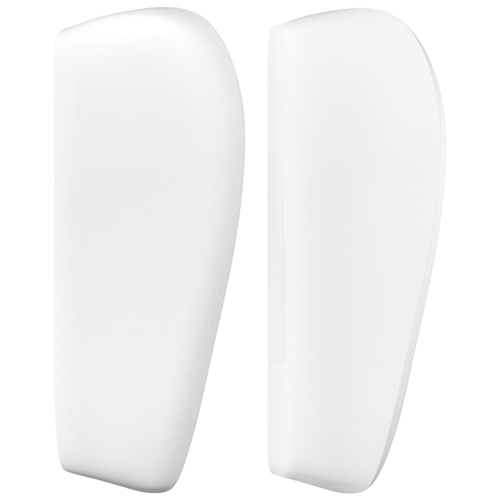 vidaXL Tăblie de pat cu aripioare alb 103x23x78/88 cm piele ecologică