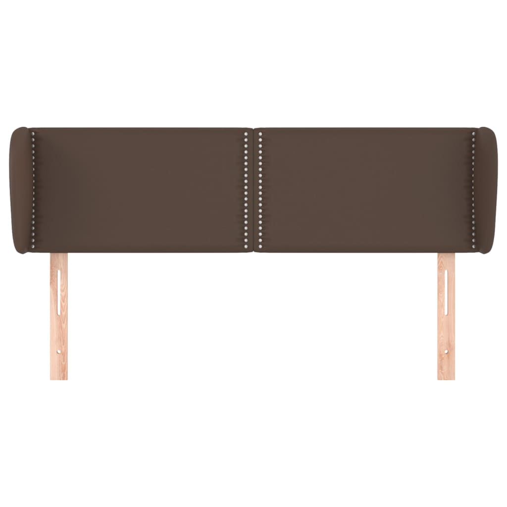 vidaXL Tăblie de pat cu aripioare maro 147x23x78/88 cm piele ecologică