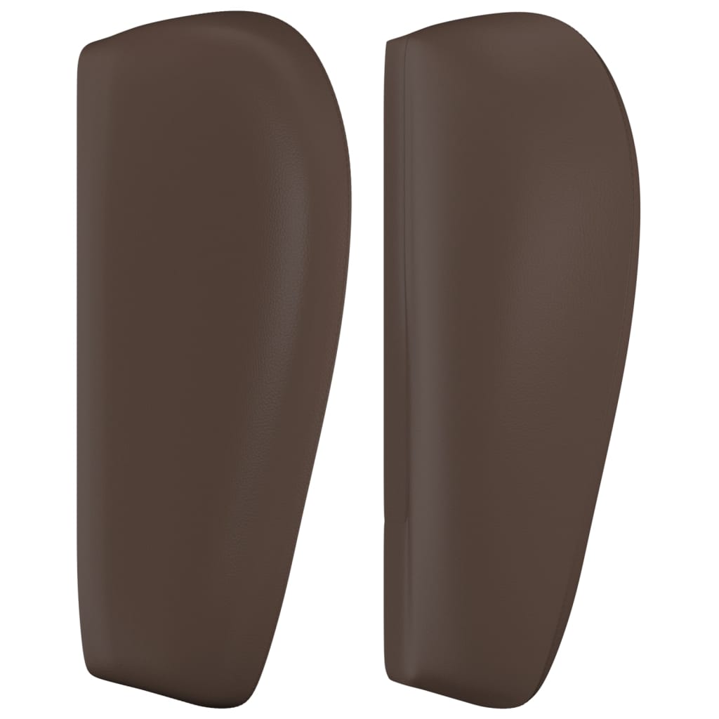 vidaXL Tăblie de pat cu aripioare maro 147x23x78/88 cm piele ecologică