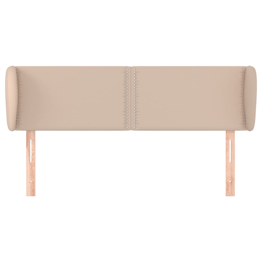 vidaXL Tăblie pat cu aripioare cappuccino 147x23x78/88cm piele eco vidaXL Tăblie pat cu aripioare cappuccino 147x23x78/88cm piele eco