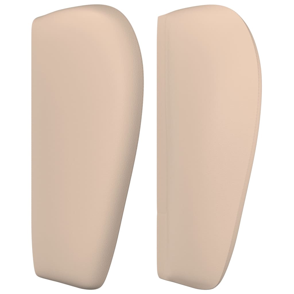 vidaXL Tăblie pat cu aripioare cappuccino 147x23x78/88cm piele eco vidaXL Tăblie pat cu aripioare cappuccino 147x23x78/88cm piele eco