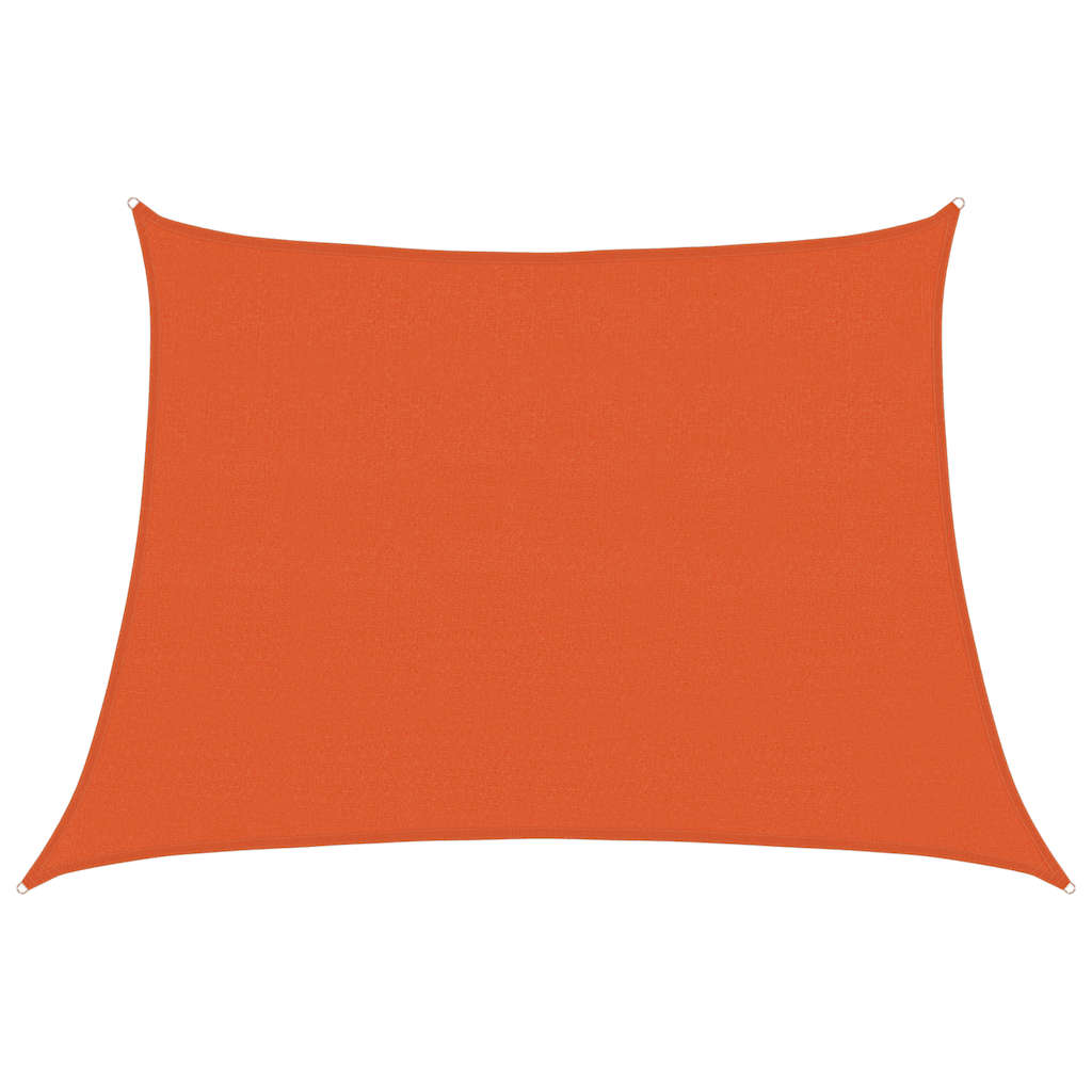 vidaXL Pânză parasolar, portocaliu, trapez, 4/5x3 m, HDPE, 160 g/m²