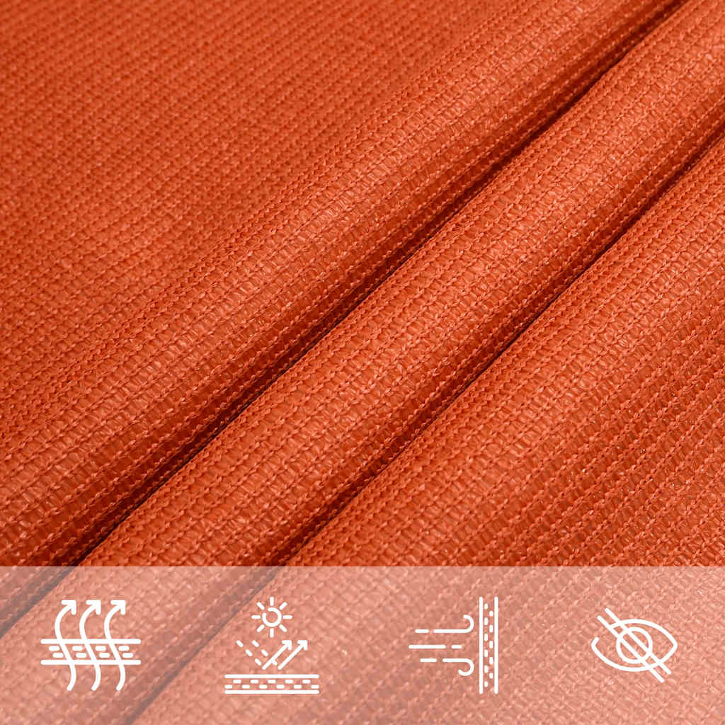 vidaXL Pânză parasolar, portocaliu, trapez, 4/5x4 m, HDPE, 160 g/m²