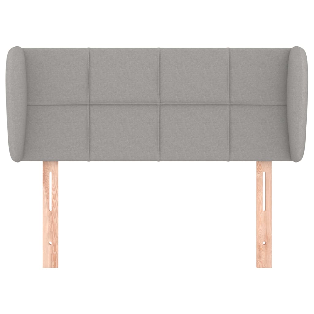 vidaXL Tăblie de pat cu aripioare gri deschis 83x23x78/88 cm textil