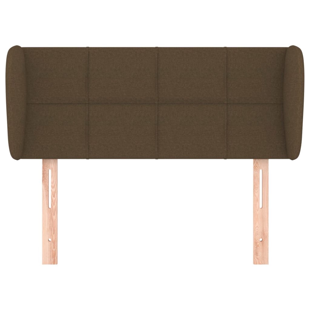 vidaXL Tăblie de pat cu aripioare maro închis 83x23x78/88 cm textil