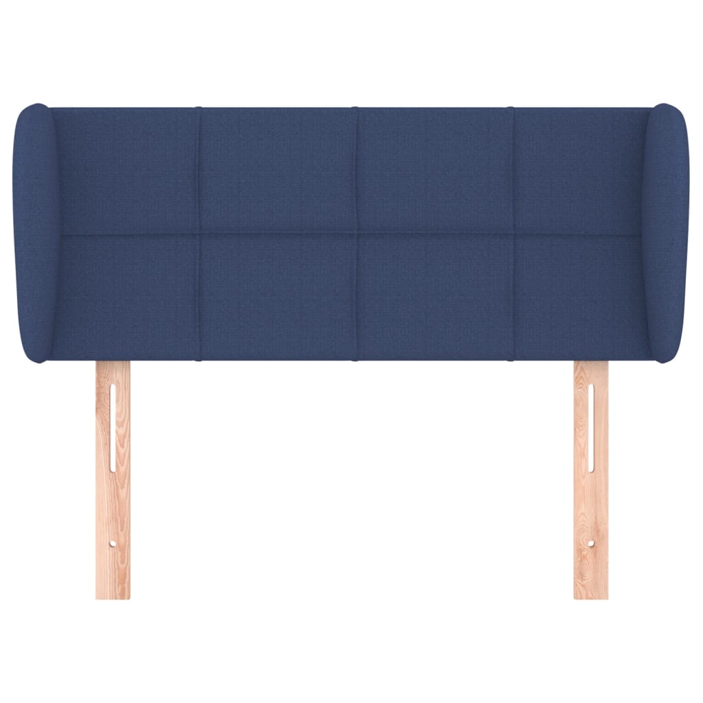 vidaXL Tăblie de pat cu aripioare, albastru, 83x23x78/88 cm  textil